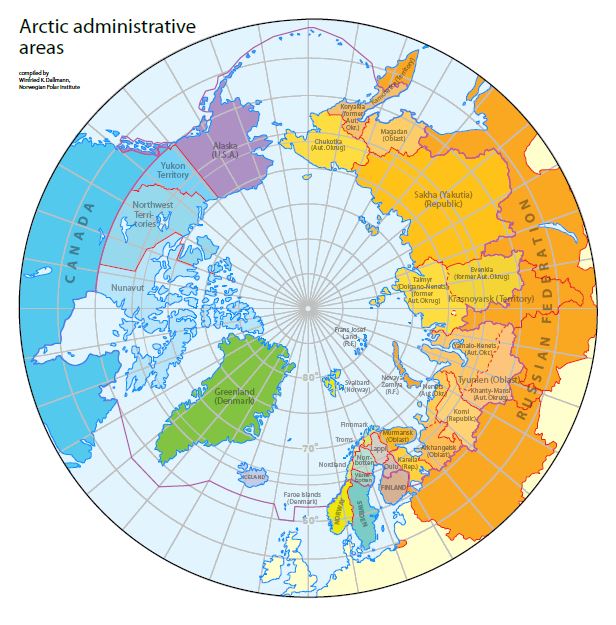 Russia's border encircles nearly half the Arctic Circle. Currently, countries control up to 350 miles into the Arctic Ocean, although that status is contended.